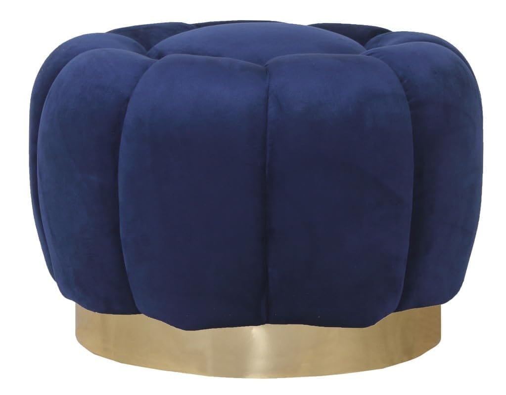 Shadowkart Pouffes Sitting Stool for Living Room, Make up Table Mudda Puffy Wooden Ottoman Stools, Pouffe Footstool, Poof for Room Decoration & Dressing Table, 19x16 Inch