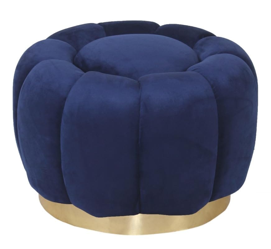 Shadowkart Pouffes Sitting Stool for Living Room, Make up Table Mudda Puffy Wooden Ottoman Stools, Pouffe Footstool, Poof for Room Decoration & Dressing Table, 19x16 Inch