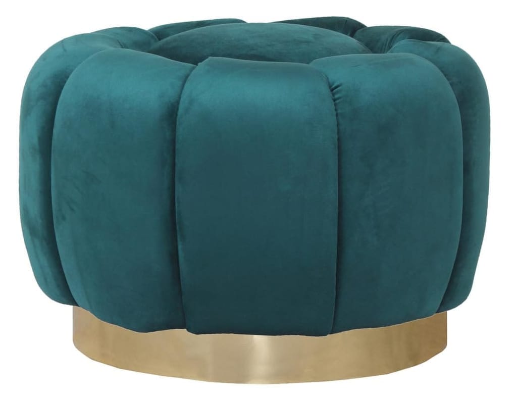 Shadowkart Pouffes Sitting Stool for Living Room, Make up Table Mudda Puffy Wooden Ottoman Stools, Pouffe Footstool, Poof for Room Decoration & Dressing Table, 19x16 Inch