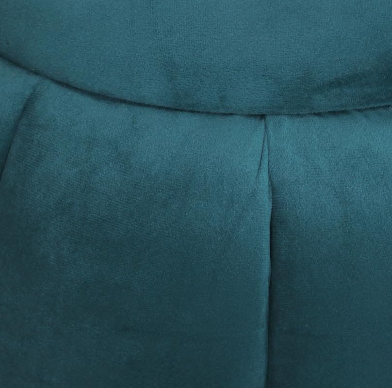 Shadowkart Pouffes Sitting Stool for Living Room, Make up Table Mudda Puffy Wooden Ottoman Stools, Pouffe Footstool, Poof for Room Decoration & Dressing Table, 16x16x18 Inch