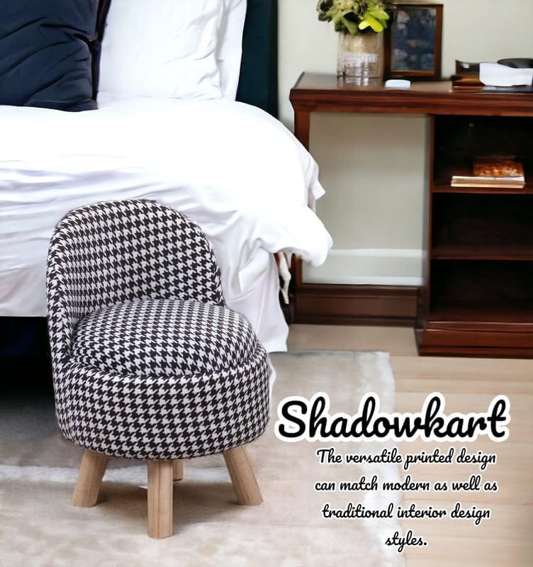 Shadowkart Ottoman Kids pouffe Stool for Small Baby Chair Study Stool for Kids Playing Products Little Baby Dining Chair for Feeding Kids Cartoon Bedroom Chair,14x14x26 Inch, Combo Chair