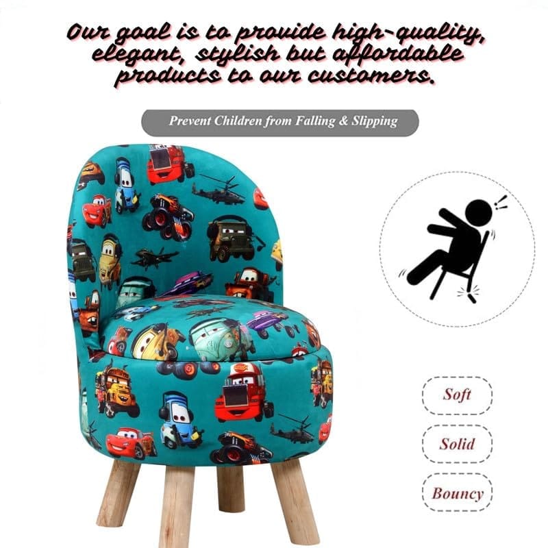 Shadowkart Ottoman Kids pouffe Stool for Small Baby Chair Study Stool for Kids Playing Products Little Baby Dining Chair for Feeding Kids Cartoon Bedroom Chair,14x14x26 Inch, Combo Chair