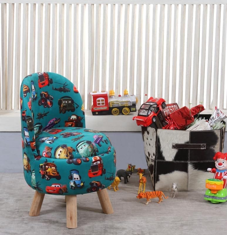 Shadowkart Ottoman Kids pouffe Stool for Small Baby Chair Study Stool for Kids Playing Products Little Baby Dining Chair for Feeding Kids Cartoon Bedroom Chair,14x14x26 Inch, Combo Chair