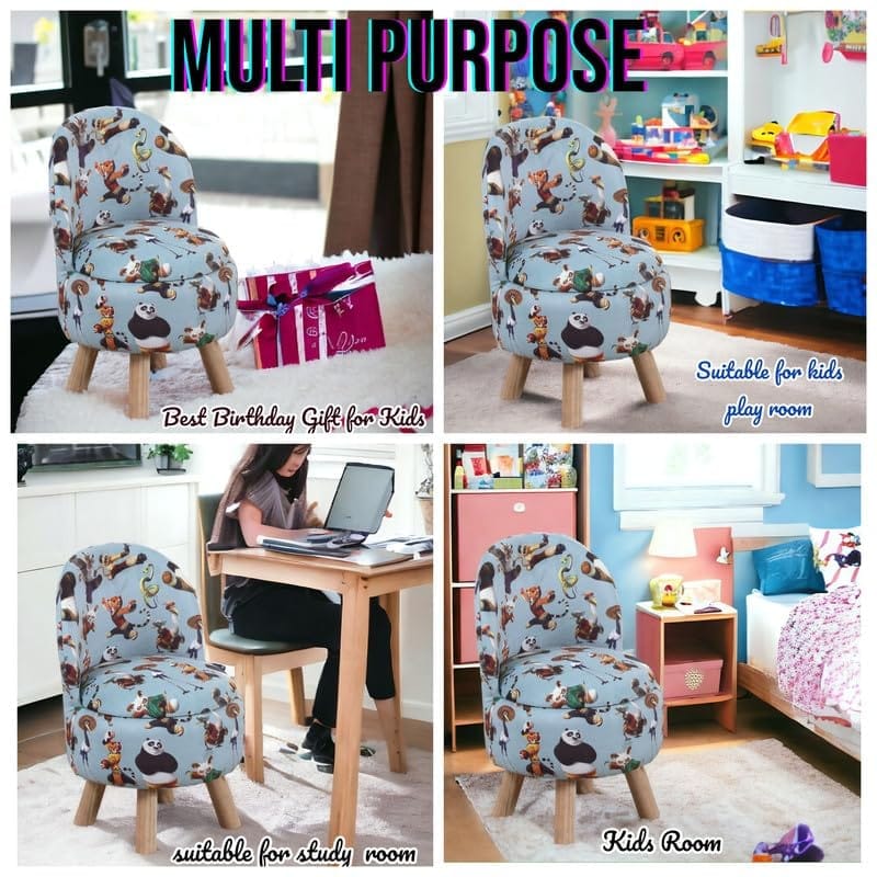 Shadowkart Ottoman Kids pouffe Stool for Small Baby Chair Study Stool for Kids Playing Products Little Baby Dining Chair for Feeding Kids Cartoon Bedroom Chair,14x14x26 Inch, Combo Chair