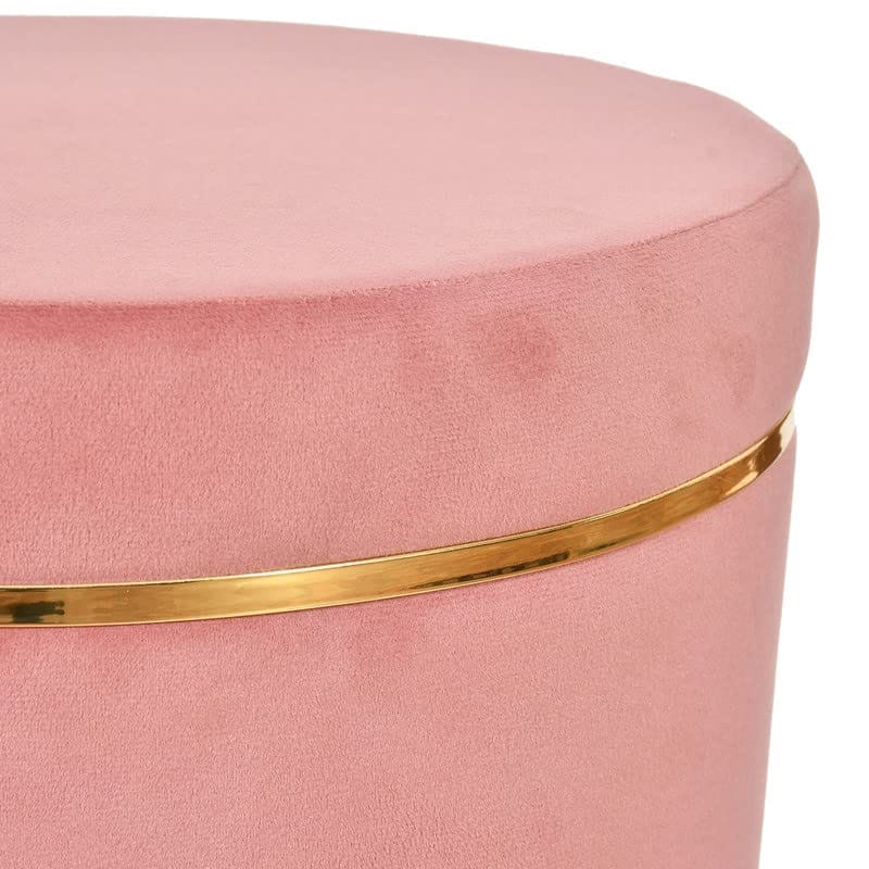 ShadowKart Pouffes Sitting Stool for Living Room, Mudda Puffy Wooden Ottoman Stools, Pouffe Footstool, Pouf for Office Home Decoration & Dressing Table, 16x18 Inch