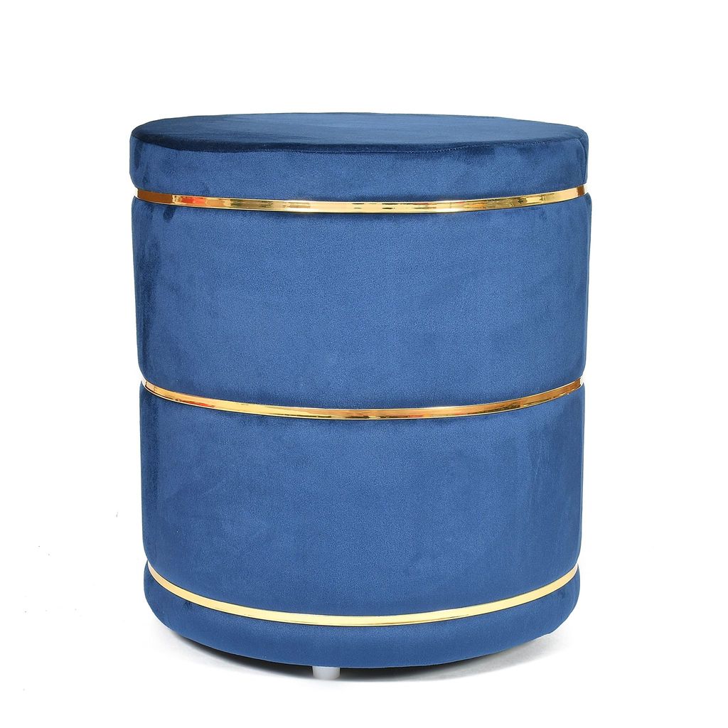 ShadowKart Pouffes Sitting Stool for Living Room, Mudda Puffy Wooden Ottoman Stools, Pouffe Footstool, Pouf for Office Home Decoration & Dressing Table, 16x18 Inch