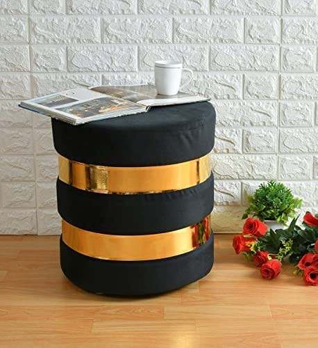 ShadowKart Ottoman Pouffes Stool for Living Room | Footrest Seat Pouf Puffy Foam Stool | Foot Stool Home Decoration