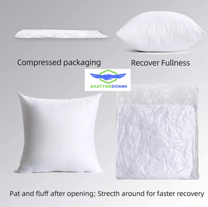 EASTTARDOMM Polyester Fibre Solid Sleeping Pillow Pack of