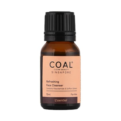 COAL Clean Beauty Refreshing Face Cleanser with Niacinamide & Saffron Extract| Deeply Cleanses, Refreshes & Resets Skin | Men | All Skin Types | 15ml