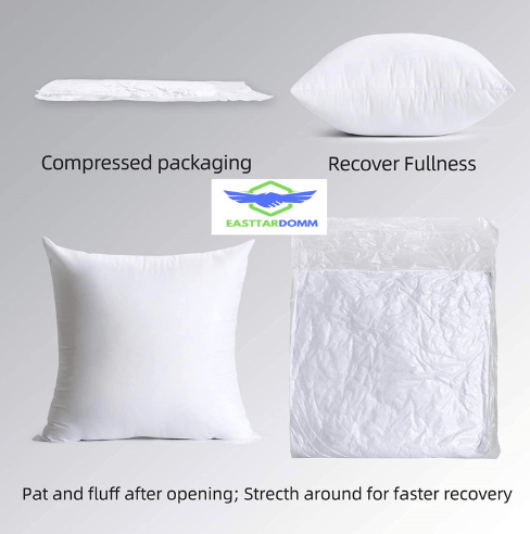 EASTTARDOMM Strip pillow| White |Pack of two| Size – 16 x 26 Inches