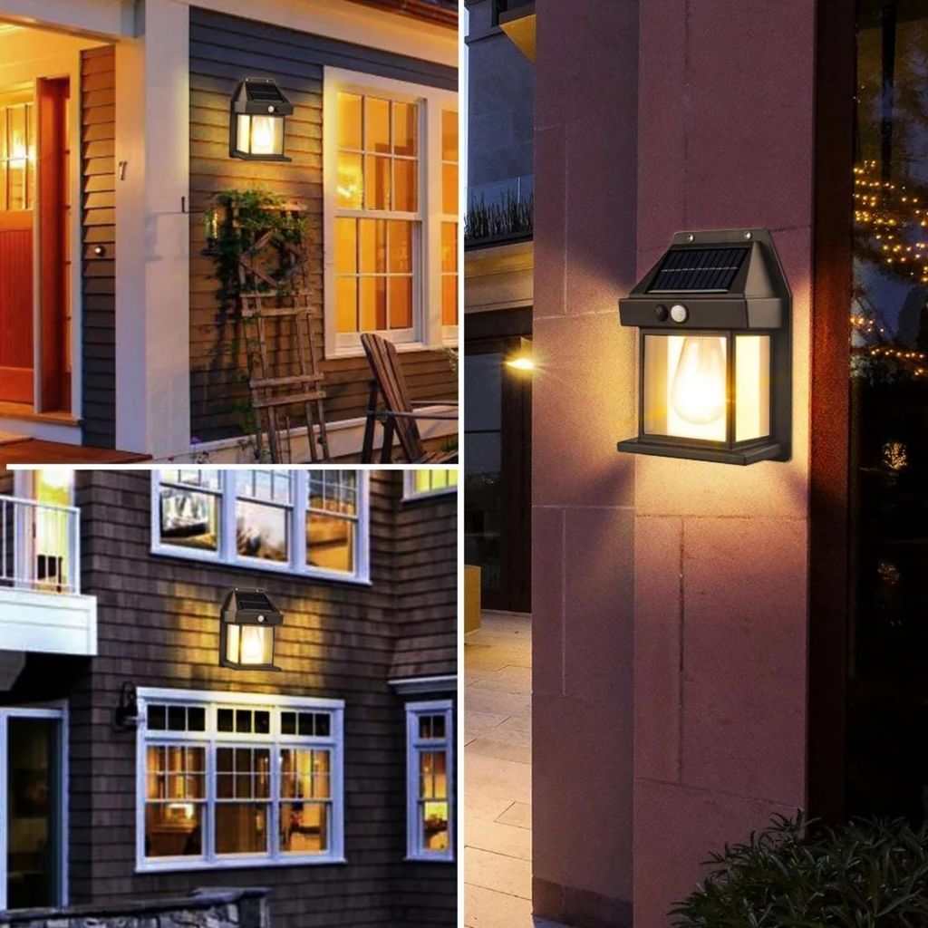 Solar Motion Sensor Wall Lamp Night Light Outdoor