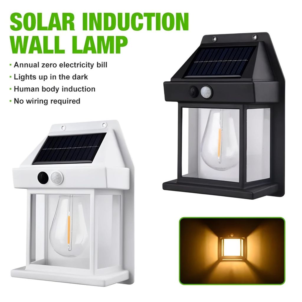 Solar Motion Sensor Wall Lamp Night Light Outdoor