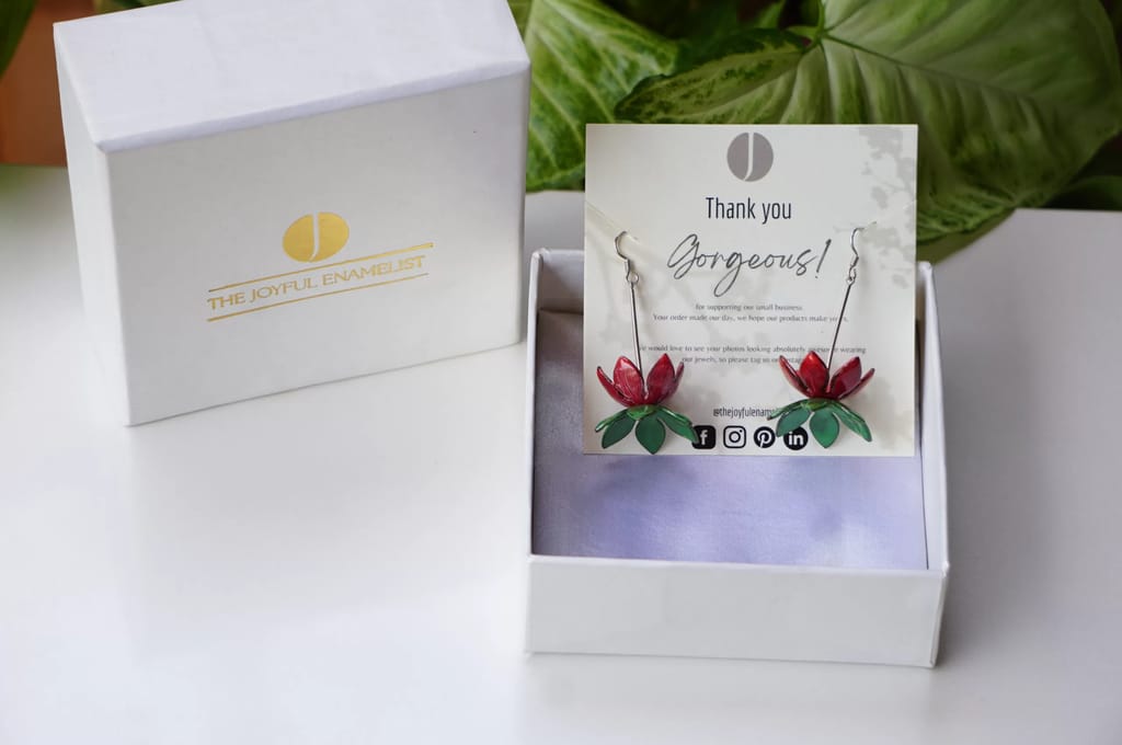 Floating Lotus Earrings - Earrings | Buy online on ZillyBuy