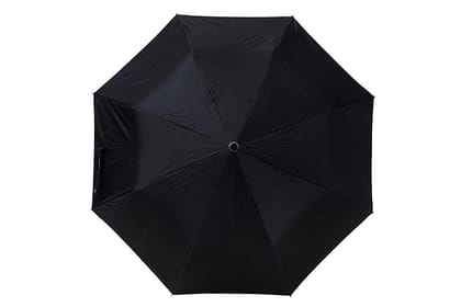 K C Paul & Sons Since 1942 Raj 3 Fold Black Umbrella