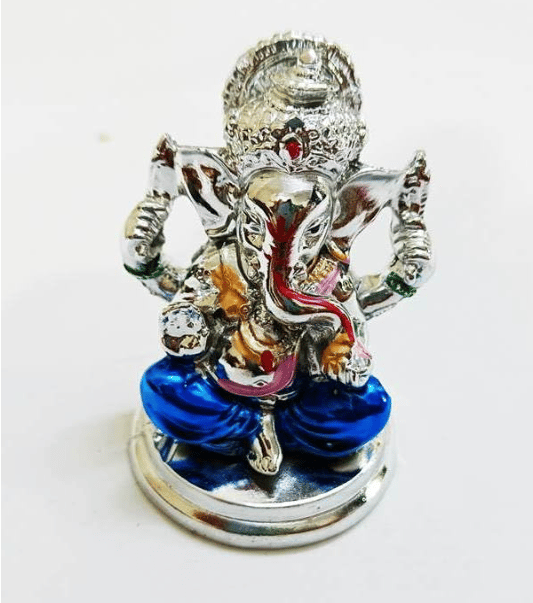 Ayushmann Traders Ganesh Idol Car Dashboard - Hindu Ganesha Statue India Ganpati Lord Murti Mandir Diwali Gifts Silver - Pooja Needs | Buy online on ZillyBuy