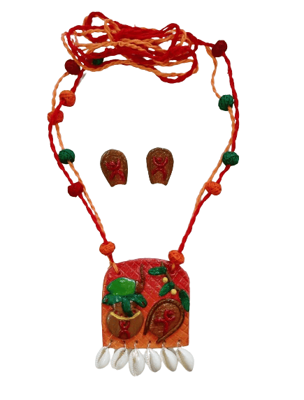 Green & orange combined necklace set - Jewellery Sets | Buy online on ZillyBuy