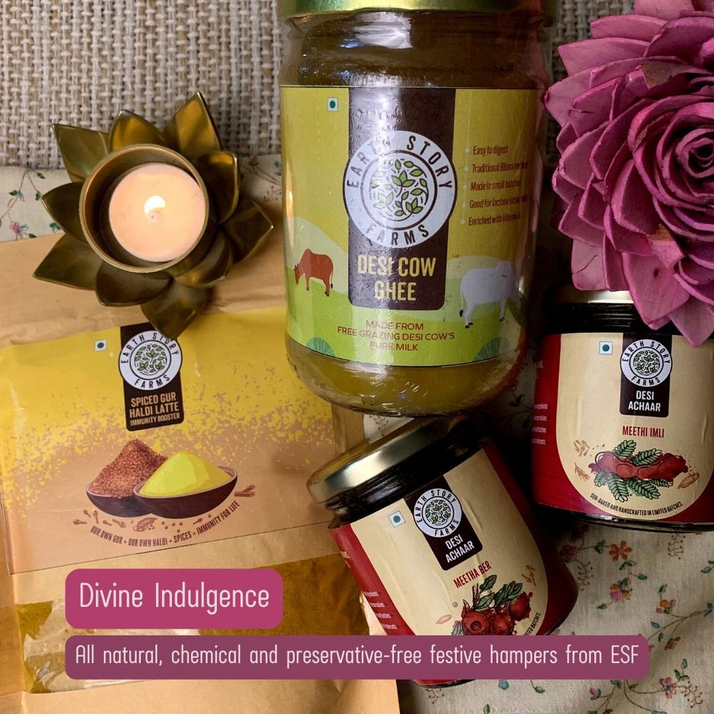 ESF Divine Indulgence Luxe Edit Box | Ghee | Pickles | Gur Haldi Latte | Mukhwaas | Haldi