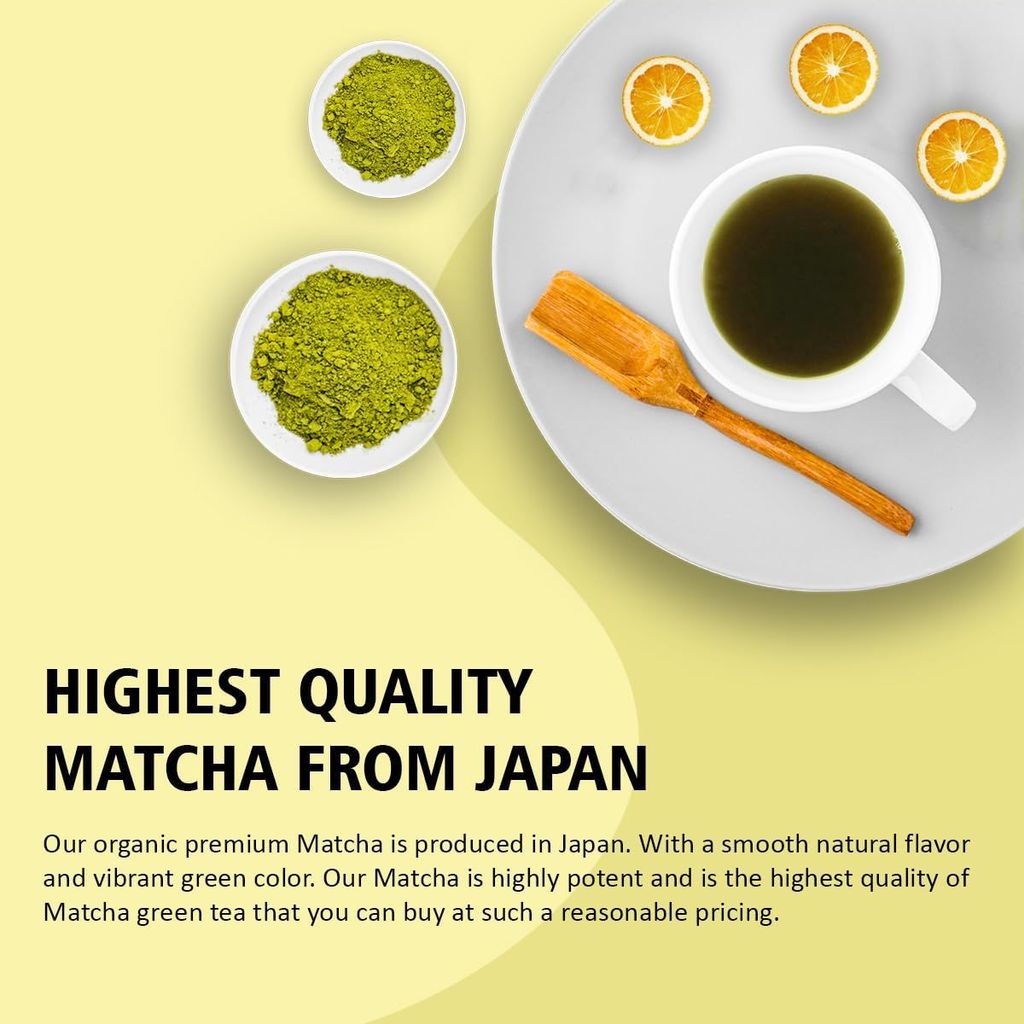 Golden Tips Japanese Lemon Matcha Green Tea Powder Tin Can (50 Gram, 25 cups)