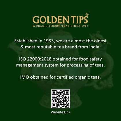 Golden Tips Ginger Chai Tea, Strong CTC Blend with Crushed Ginger, Spiced Masala chai for Digestion, Best with Milk, Ayurvedic Herbal chai, Bold & Aromatic Indian Tea (100 Gram, 50 cups)