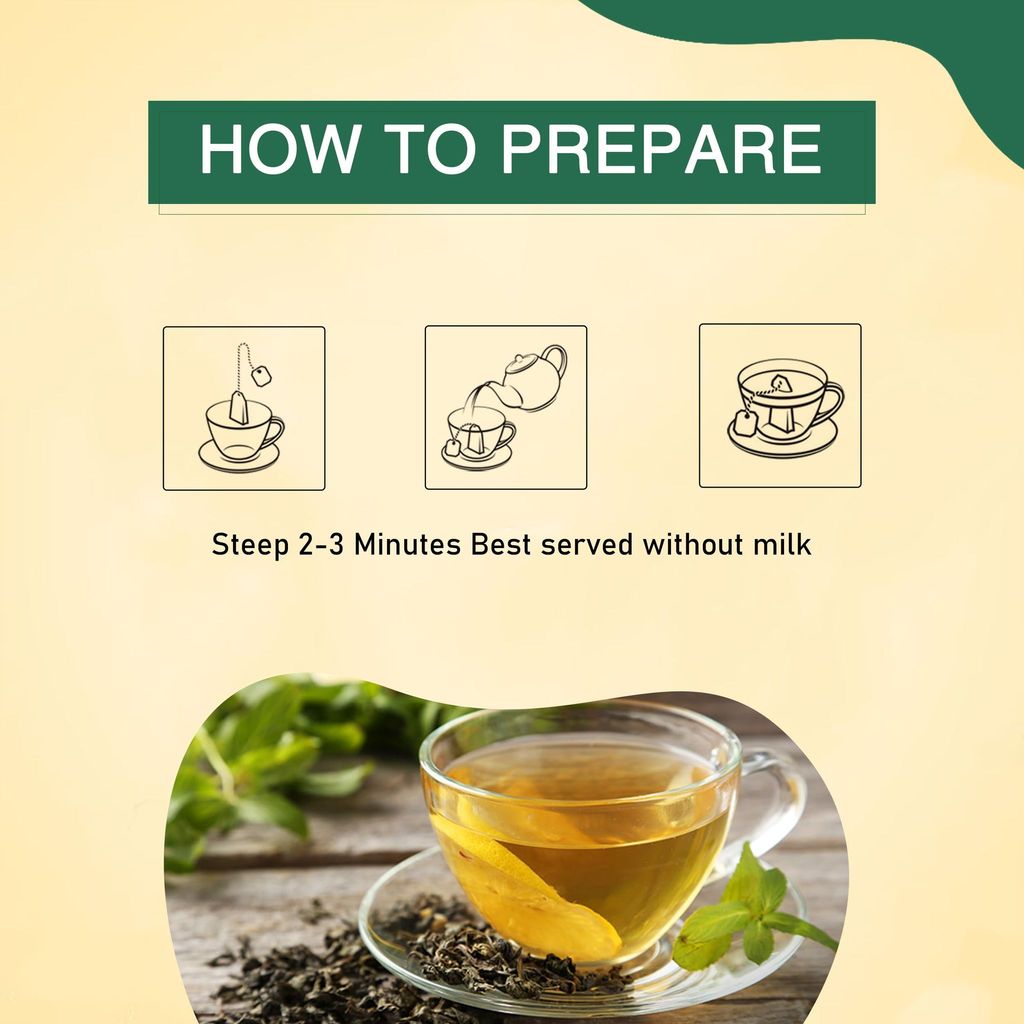 Golden Tips Healthy/ Natural and Organic Darjeeling Green Tea Bags (100 Bags, 200 Gram )