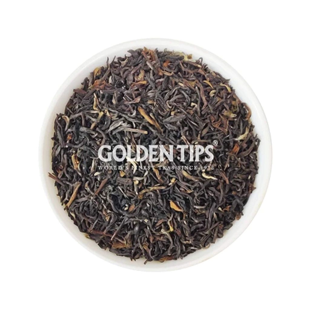 Golden Tips Rare Second Flush Darjeeling Tea | Perfect for Gifting | Available in The Packing of Pinewood Box with Zardosi Work on Velvet Pouch