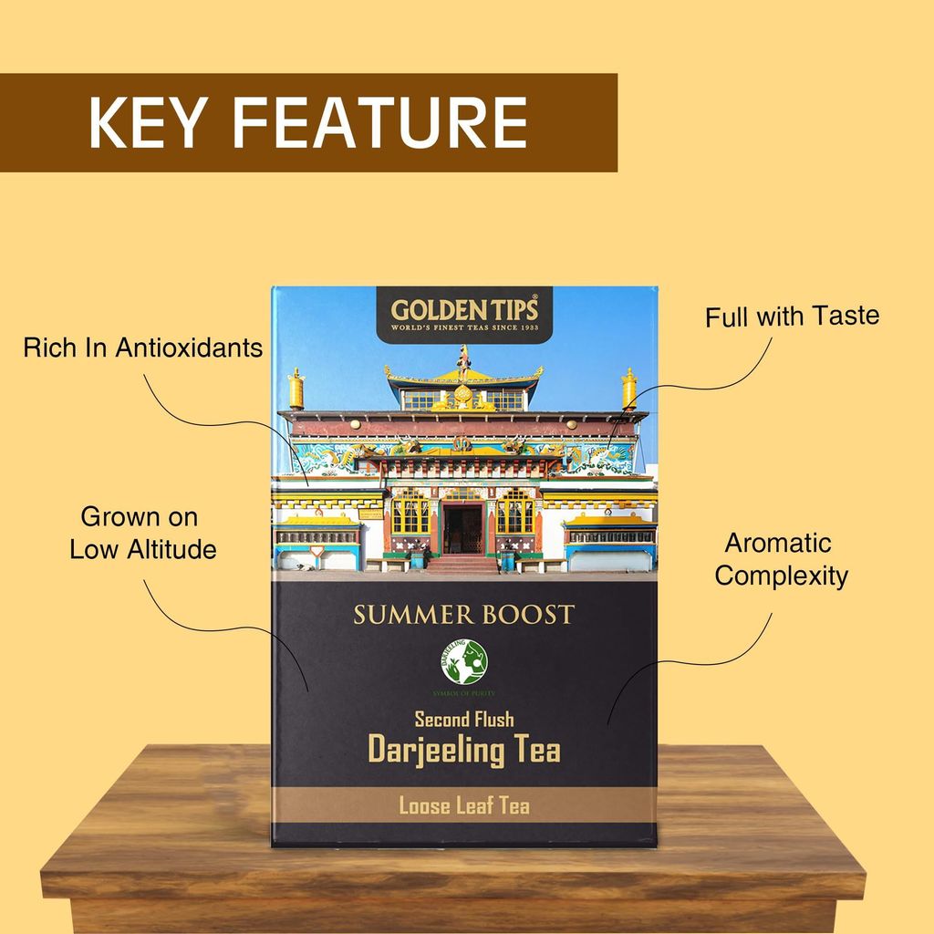 Golden Tips Summer Boost Second Flush Darjeeling Black Tea (100gm- 50 Cups)