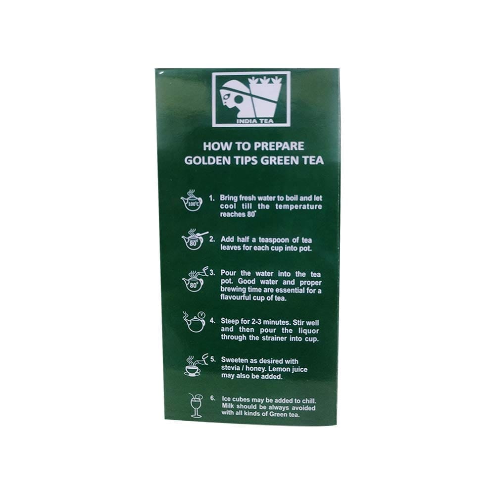 Golden Tips Healthy/ Natural and Organic Loose Leaves Darjeeling Green Tea Broken Pekoe (250 Gram, 125 cups)