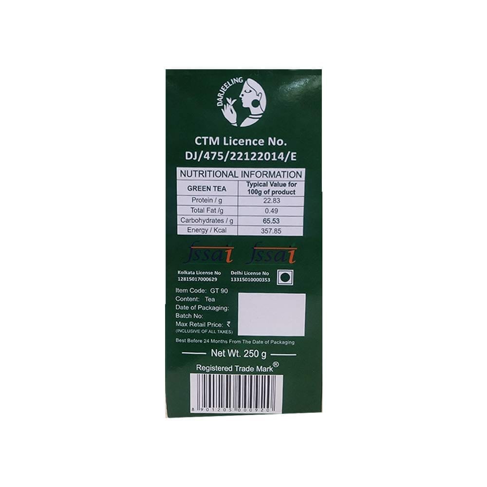 Golden Tips Healthy/ Natural and Organic Loose Leaves Darjeeling Green Tea Broken Pekoe (250 Gram, 125 cups)