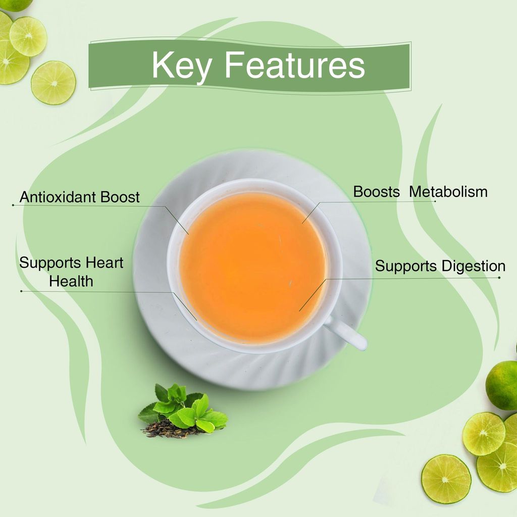 Golden Tips 100% Pure Indian Earl Grey Bergamot Flavoured Green Tea Bags Box (50gm- 25 Tea bags)