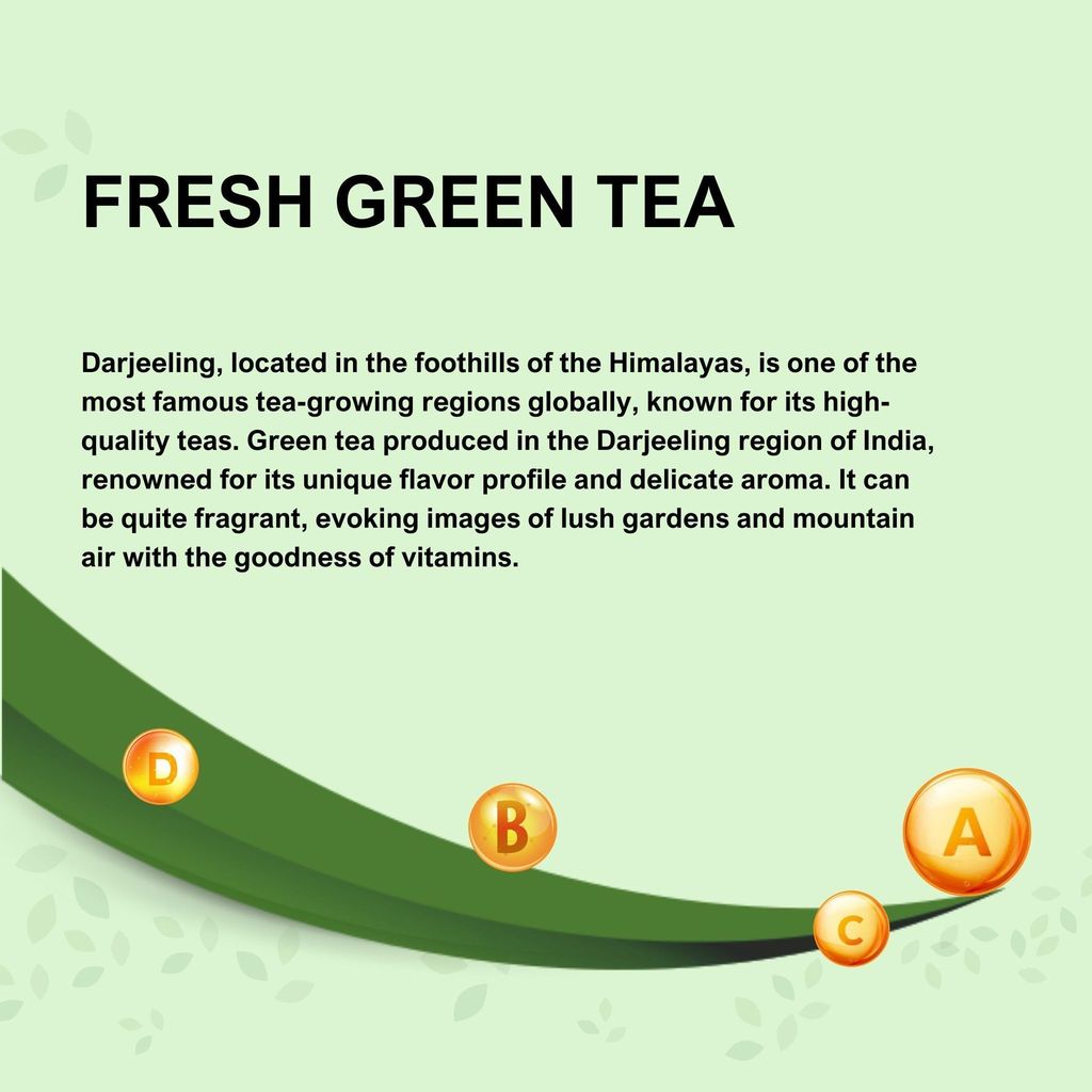 Golden Tips Fresh Flavoured Mint Green Tea Bags Box