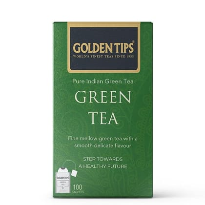 Golden Tips Pure Green Tea Bags Individual Envelope (100 Bags, 150 Gram) Golden Tips Pure Green Tea Bags Individual Envelope (100 Bags, 150 Gram)