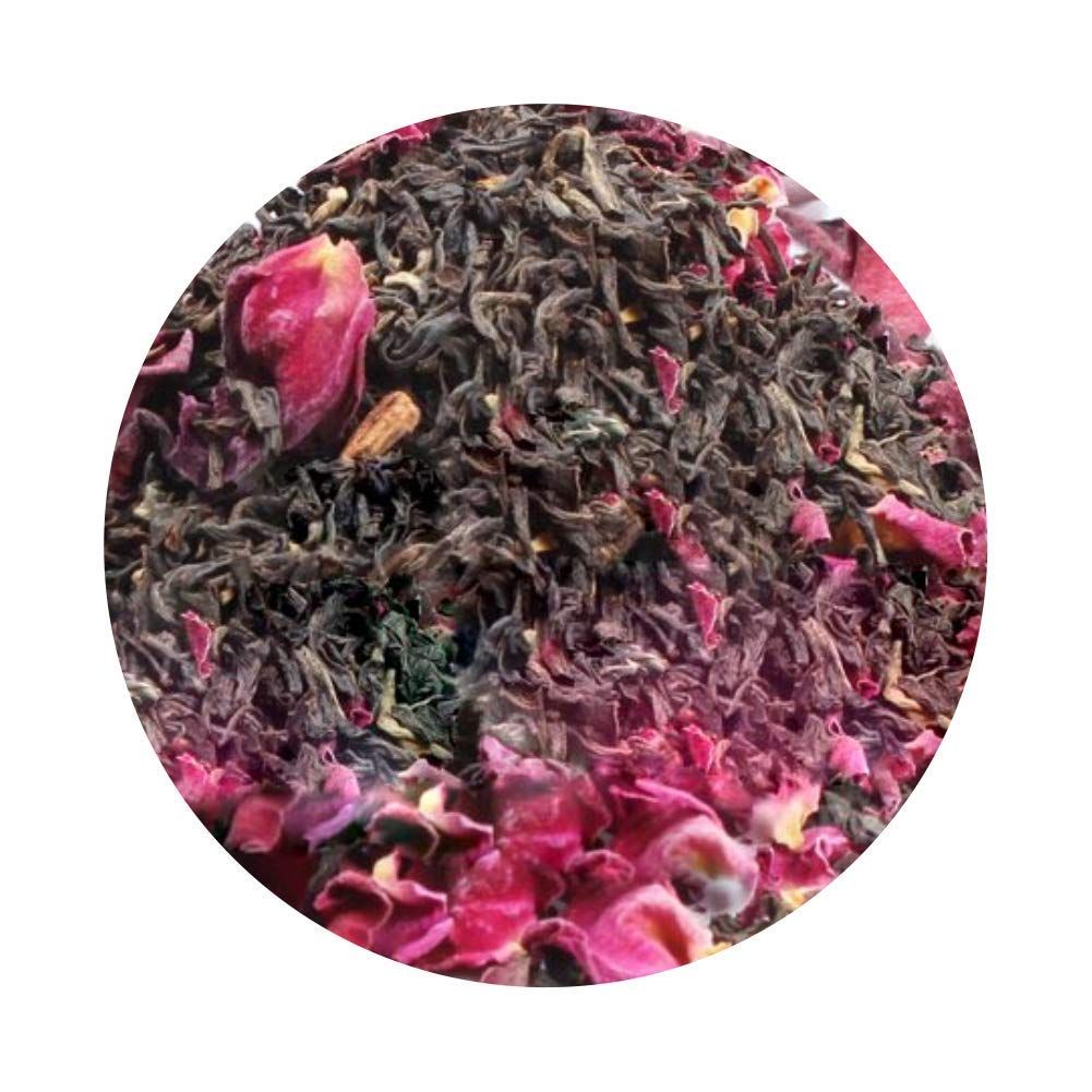 Golden Tips Healthy/ Natural and Organic Herbal Loose Leaf Black Blush Rose Black Tea Pouch (100 Gram, 50 cups)