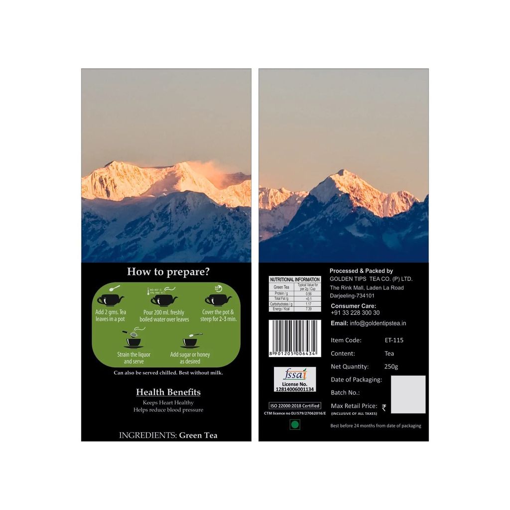 Golden Tips Green Supreme Darjeeling Green Tea Second Flush (250 gm - 125 Cups)