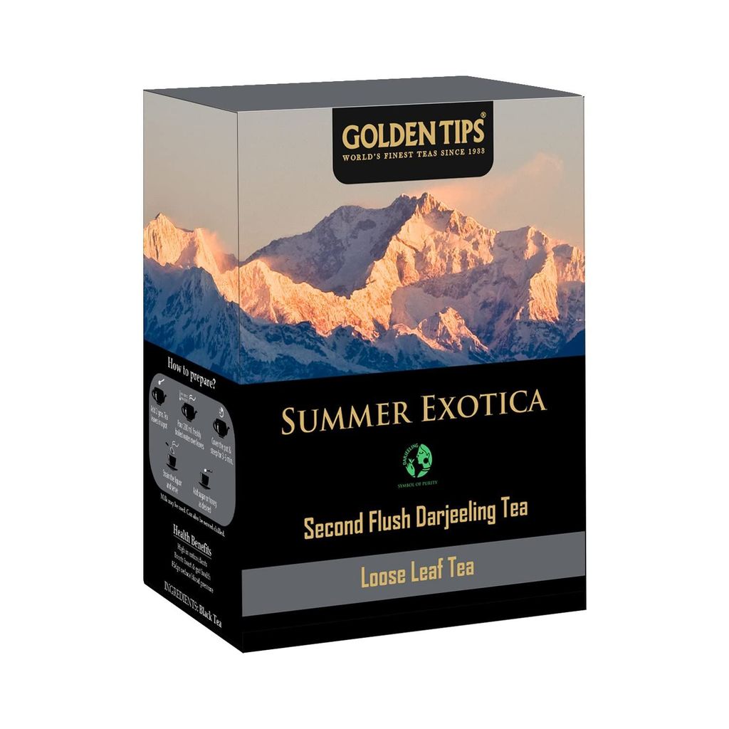 Golden Tips Summer Exotica Second Flush Darjeeling Black Tea (8.81oz - 250 gm - 125 Cups)