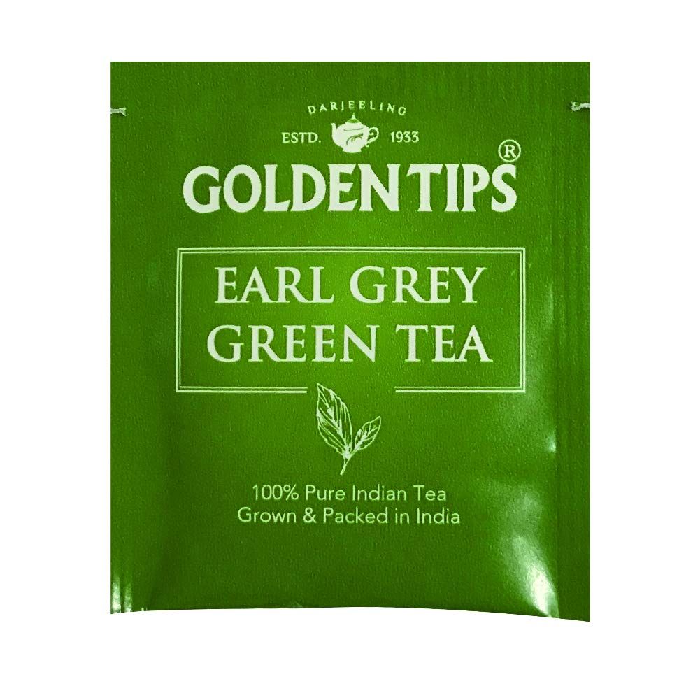 Golden Tips Pure Earl Grey Green Tea 20 Sachets (30g, 20 Cups)