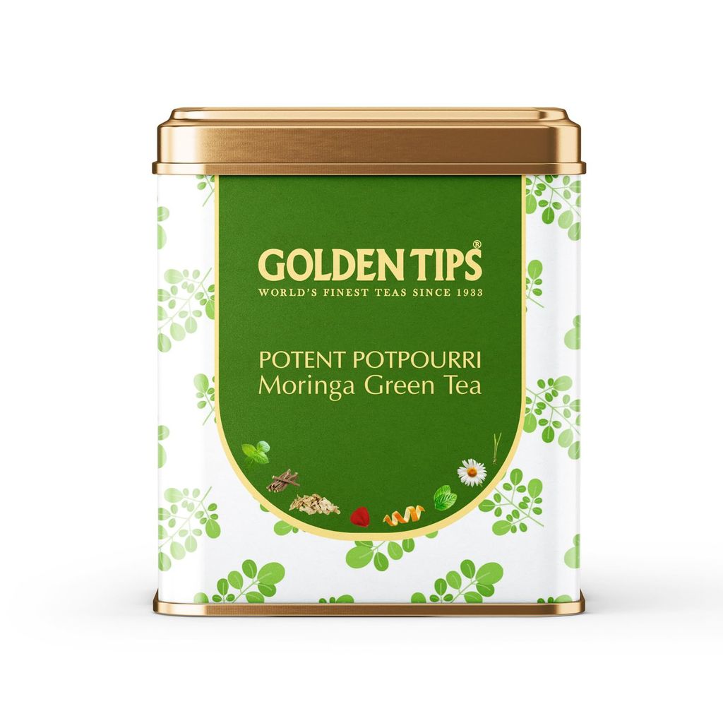 Golden Tips Potent Potpourri Moringa Green Tea (100gm - 50 cups)