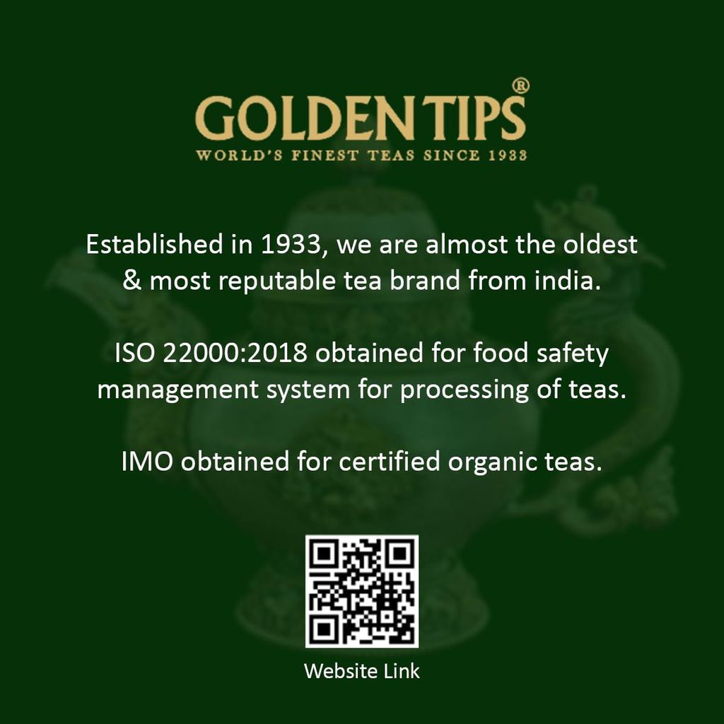 Golden Tips Saffron Cardamom Exotic Robust CTC Chai 250 Gram
