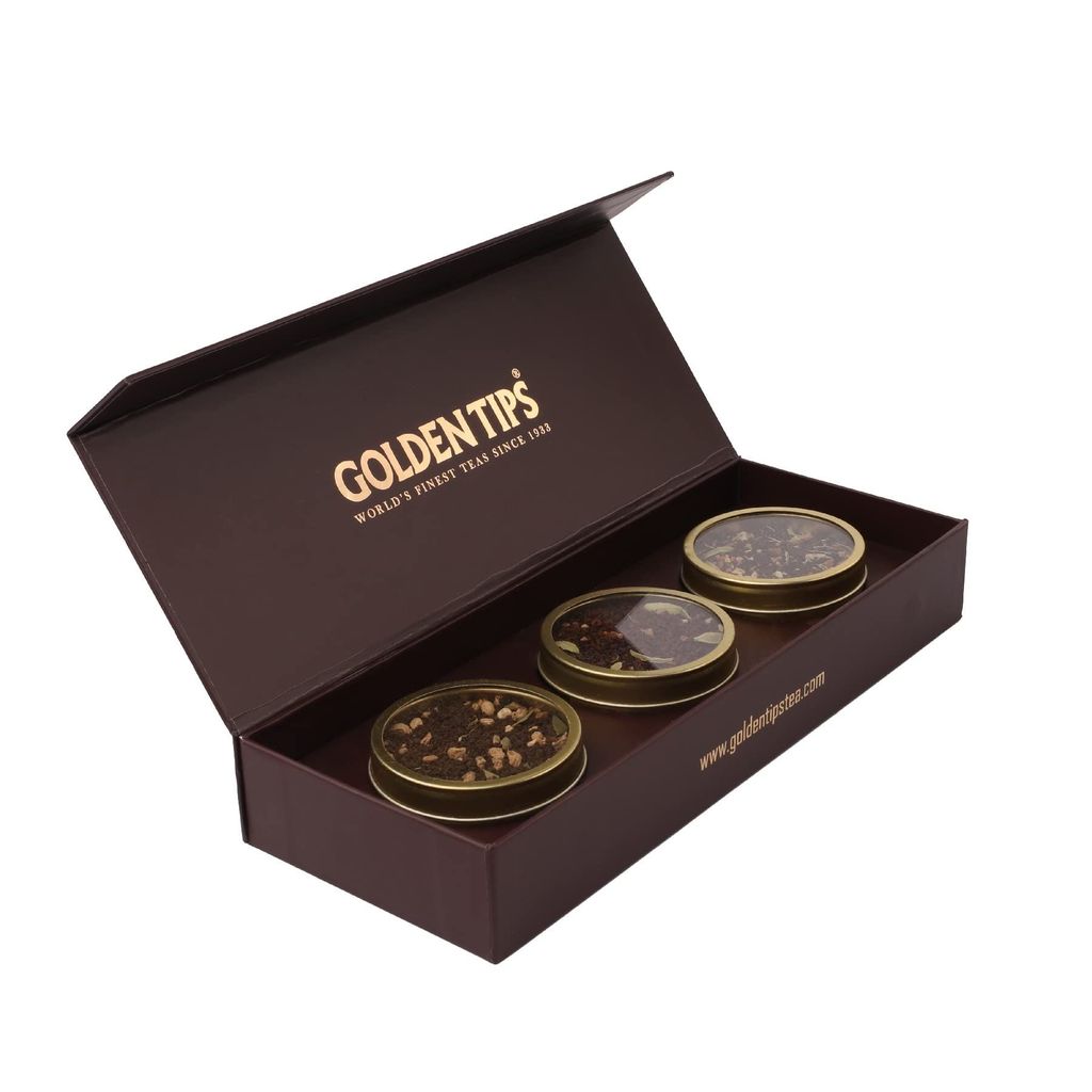 Golden Tips The Archaive - 3 in 1 Gift boxes Combo of Masala Chai, Ginger Mastea & Kadak Chai (90 gm-45 Cups)