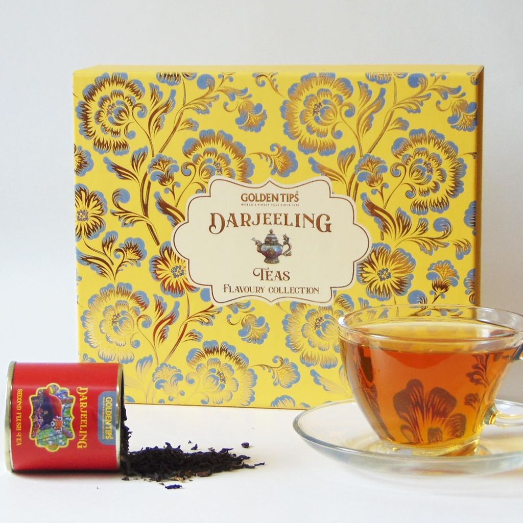Golden Tips Flavoury Collection of Darjeeling Teas | First Flush, Second Flush, Autumn Flush, Green, White and Oolong Tea | 25g x 6