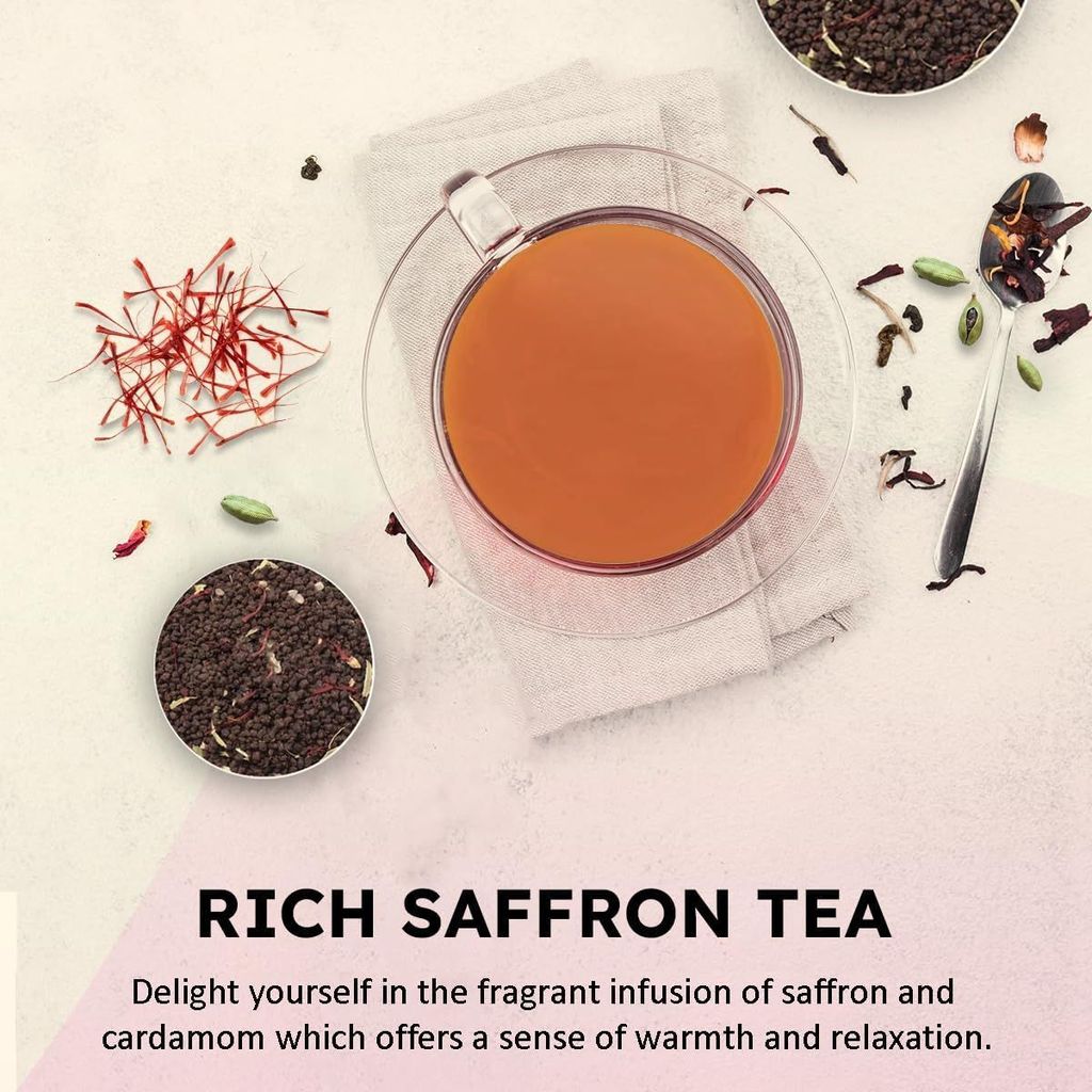 Golden Tips Saffron Cardamom CTC Exotic Chai (50gram-25 Cups)