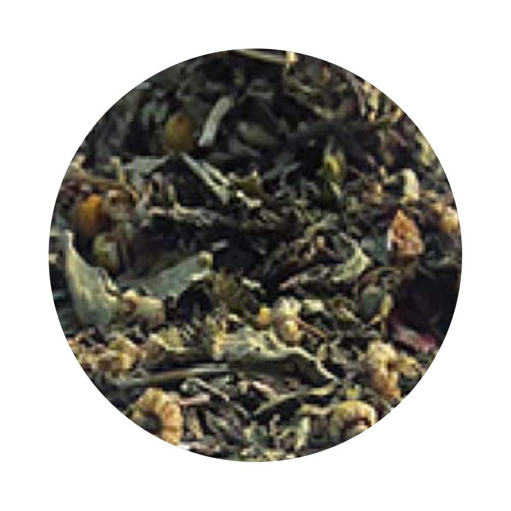 Golden Tips Loose Leaves Mint Green Tea Supreme Synthesis Hibiscus Stevia (100 Gram,50 cups)
