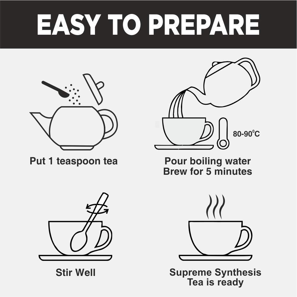 Golden Tips Loose Leaves Mint Green Tea Supreme Synthesis Hibiscus Stevia (100 Gram,50 cups)