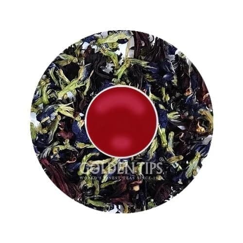 Golden Tips Healthy/Natural and Organic Loose Leaves Purple Tea Pea Butterfly Hibiscus Amethyst Ardor Green Tea (100 Gram, 50 Cups)