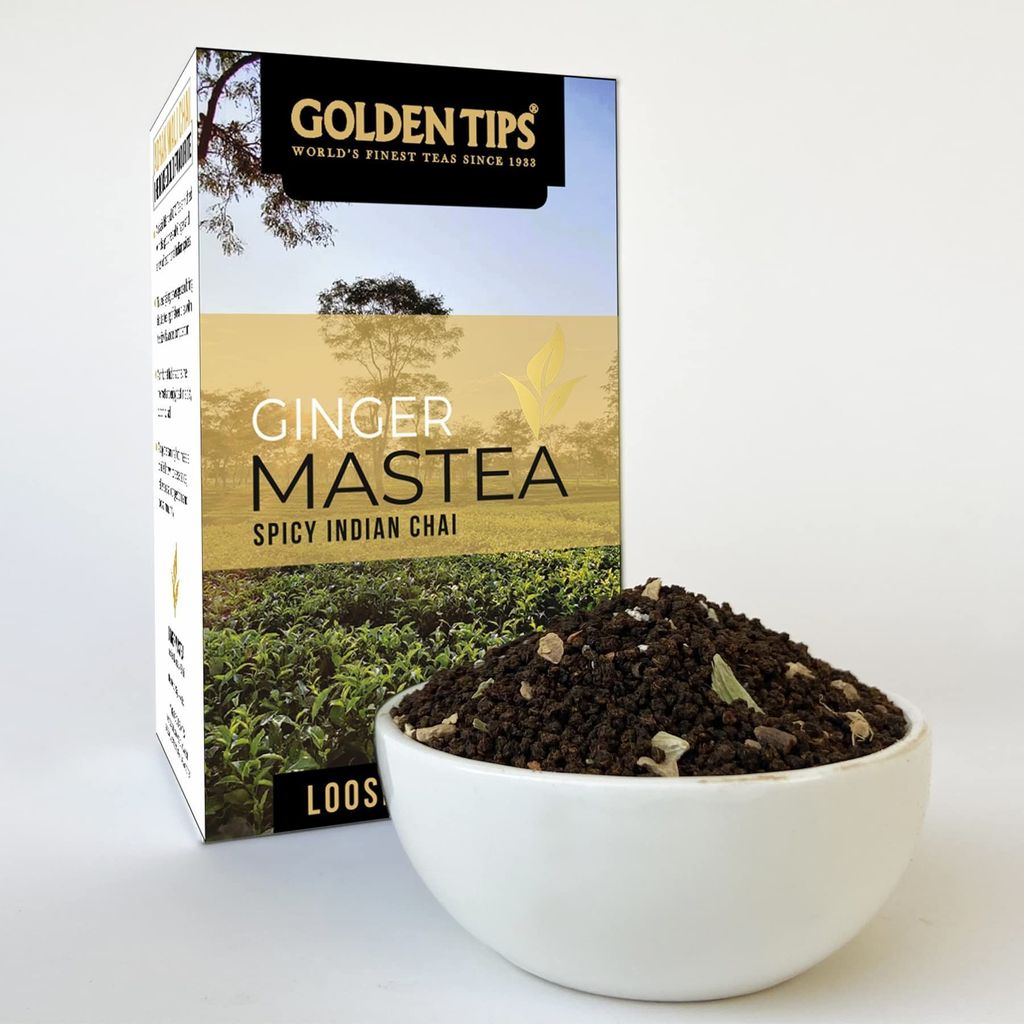 Golden Tips Ginger Mastea Loose Leaves Spicy Indian Chai (125 gm - 62 cups)