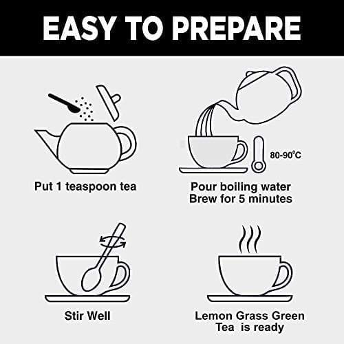 Golden Tips Lemon Grass Organic Loose Leaf Tea Green Tea (250 Gram, 120 cups)