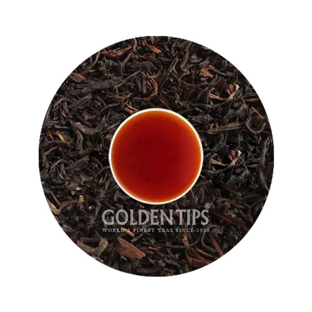 Golden Tips Healthy/Natural and Organic Loose Leaves Mint Flavour Black Tea Tin Can (100 Gram, 50 Cups)