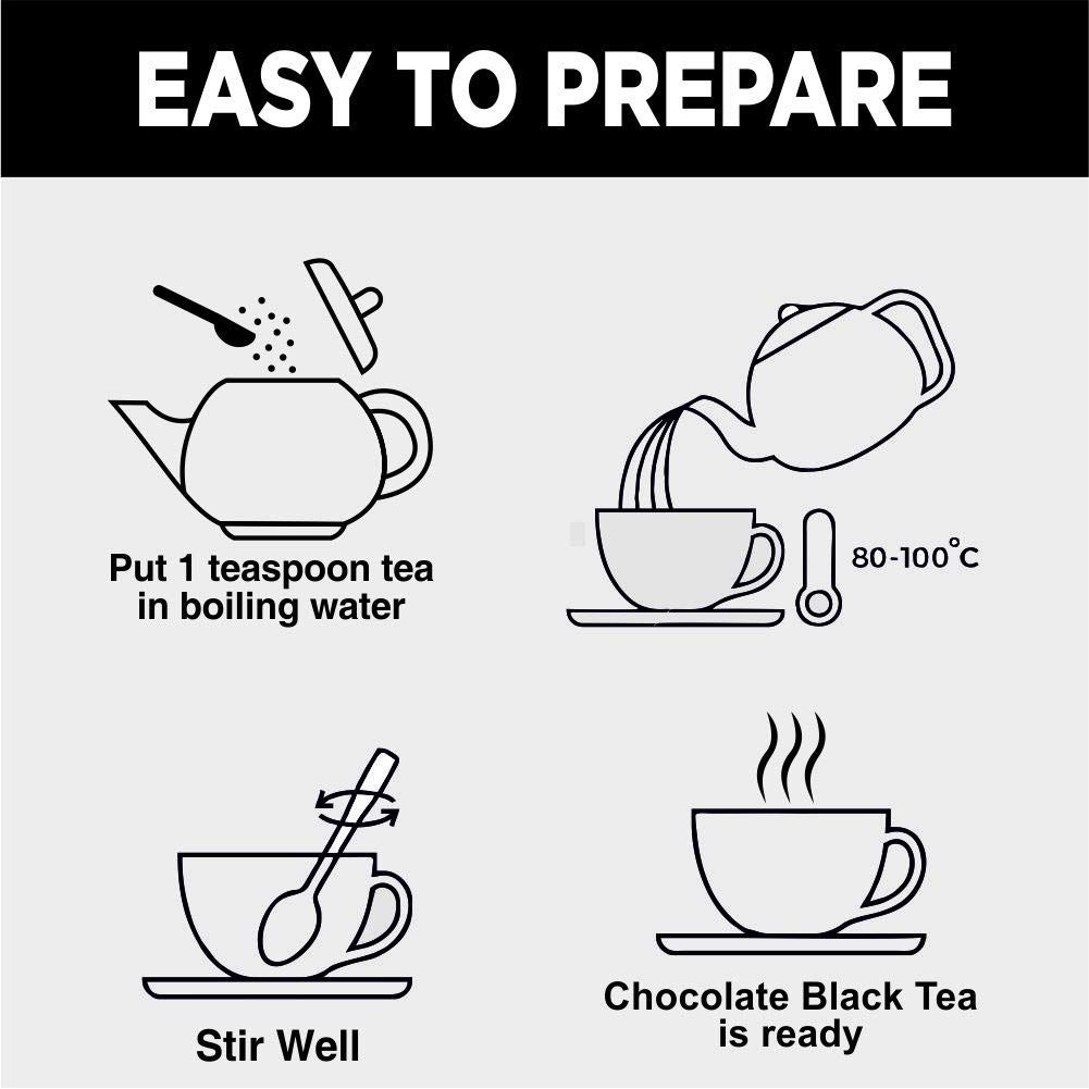 Golden Tips Full Leaf Black Tea Tin Can Chocolate Flavour (50 cups, 100 Gram )