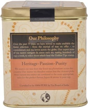 Golden Tips Garden Fresh Loose Leaf Temi Sikkim Black Tea Tin Can (100 Gram , 40 cups)