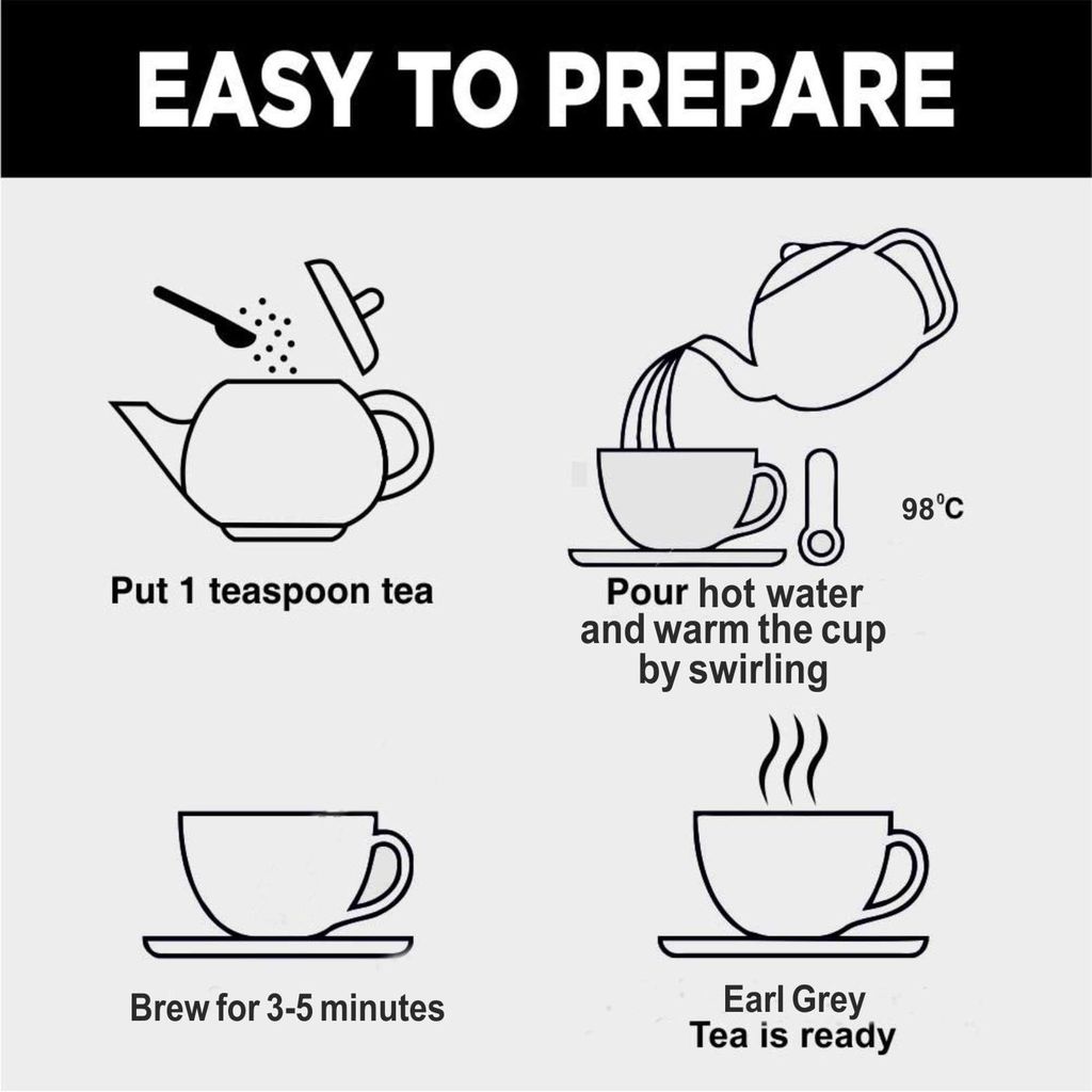 Golden Tips Loose Leaves Earl Grey Black Tea Tin can (100 Gram , 50 cups)