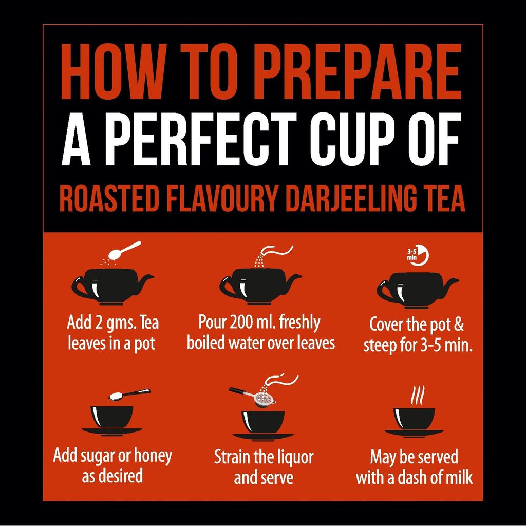 Golden Tips Darjeeling Roasted Organic Black Tea (250 Gram-125 Cups)
